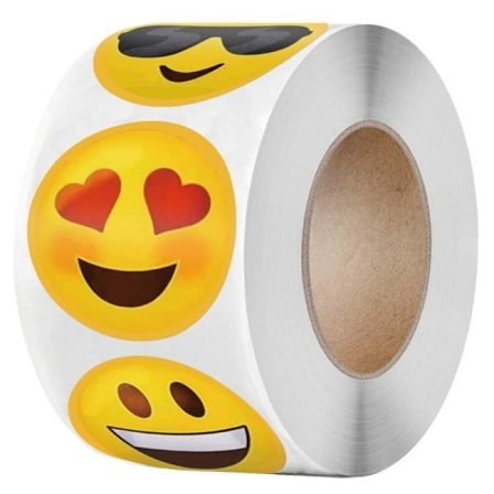 #Tarrat - hymiöt - 500 kpl - rulla monivärinen#