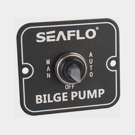 Control panel for electric bilge pump SEAFLO 3-Way Switch Panel, aluminium, 12/24V, without fuse