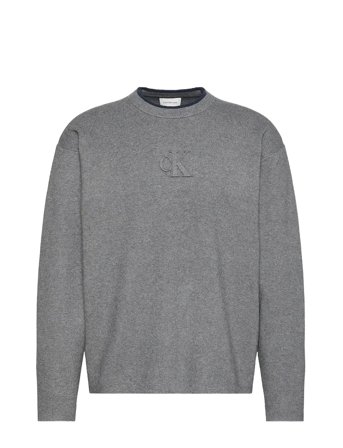 Calvin Klein Jeans | Ls Embossed Logo Crewnk Sweater | XL