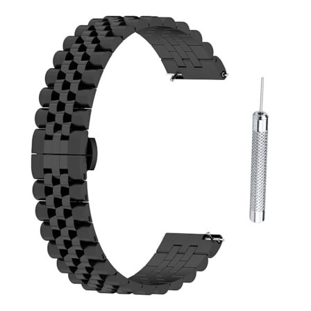 Garmin Forerunner 265 / 255 / Venu 2 armband i rostfritt stål med verktyg - Svart