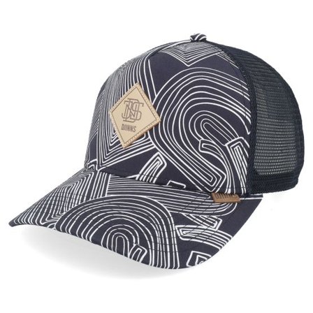 Djinns - Svart trucker Keps - Hft Cap Ma Pattern Black A-Frame Trucker @ Hatstore