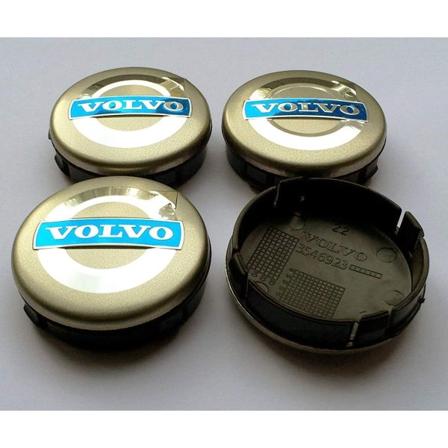 Volvo 02-64MM 4-pack Center kattaa Volvon Silver one size