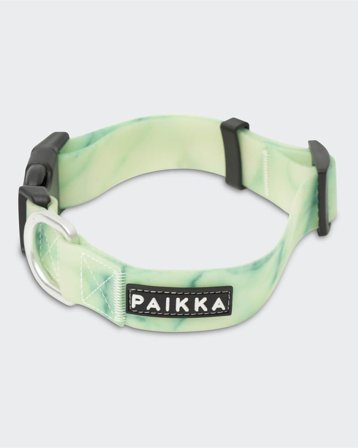 Paikka Glow Halsbånd, Grønn Marmor - 35-48cm