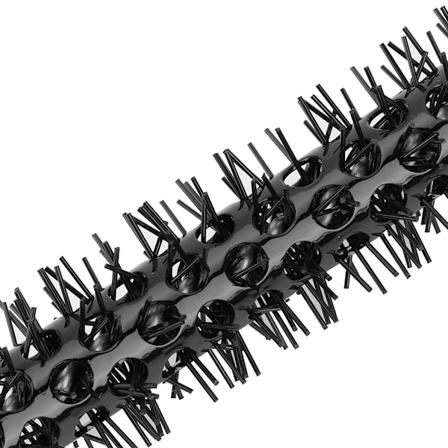 Svart aluminiumsrullekam Rund frisørkam Hårstilingskam Hårstylingverktøy 01#