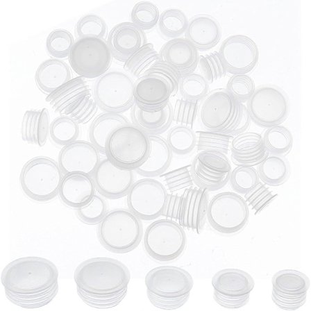 100 STK. 5 Størrelser Plastik Salt- og Peberbøsse Propper 7/16 til 3/4 Tomme Vinflaske Propper Udskiftningsprop Flaskebøsse Hætter Genanvendelig Cl