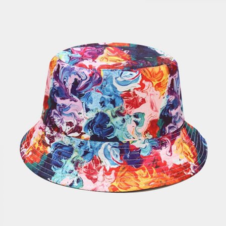 Hink med Tie Dye vändbar fiskare sommar strand solhatt