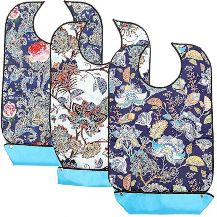 3-pak Voksenforklæde Dekorativt Voksenforklæde Ældre Spiseforklæde Seniorforklæde Justerbar Rem Forklæde