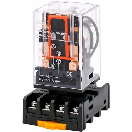 Mk2p-i ac 220v dpdt 8-pin relé med pyf83a sokkel