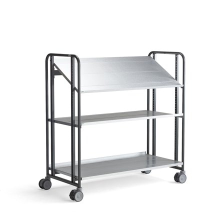 Regalwagen ANGLE mit 3 Böden, 1277 x 638 x 1300 mm