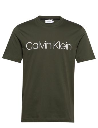 Cotton Front Logo T-Shirt T-shirts Short-sleeved Vihreä Calvin Klein