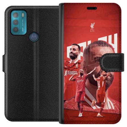 Kompatibelt Lommeboketui til Motorola Moto G50 Mohamed Salah Liverpool Egypt Premier League-ikon rask målmaskin og teknisk kant som fortsetter å lev