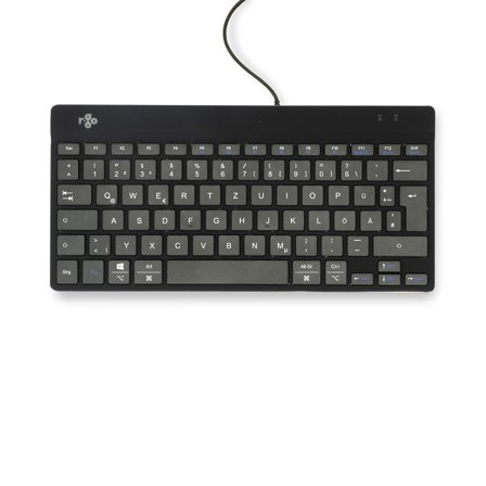 R-GO Tools R-Go Ergonomic Keyboard Compact break - tastatur - QWERTZ - Tysk - svart Inn-enhet