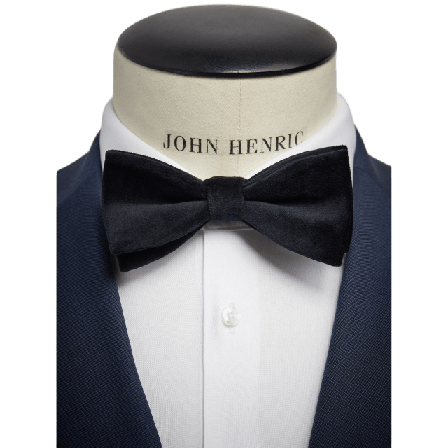 John Henric Pre Tied Velvet Bow Tie Kostymtillbehör Herr Svart ONESIZE