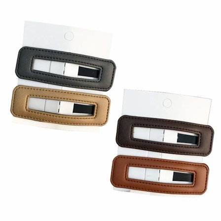 4 st PU-läder Snap Hårclips Klassiska BB Hårclips Hårnål