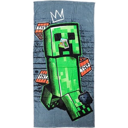Minecraft Metro Art Creeper badlakan & strandhandduk 70×140 cm