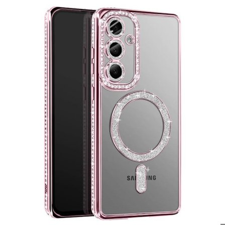 Coque - Samsung - Galaxy S25 Plus - Rosé - Strass - MagSafe - Elegant