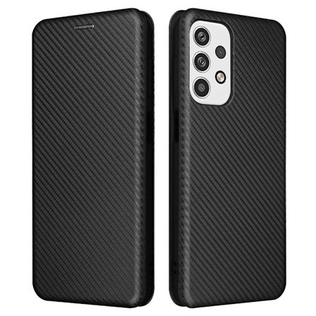 SKALO Samsung A23 5G Carbon Fiber Plånboksfodral - Svart