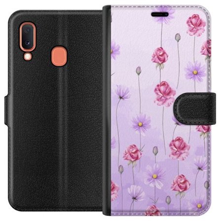 Yhteensopiva Lompakkokotelo Samsung Galaxy A20e Petal Reverie Lilac Mist