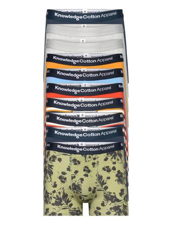 10-Pack Underwear - Gots/Vegan Boxershorts Multi/mønstret Knowledge Cotton Apparel