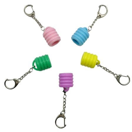 5 st Mångsidiga Läppglans Nyckelring Kapslar Tillbehör För Vardagsbruk Och Evenemang