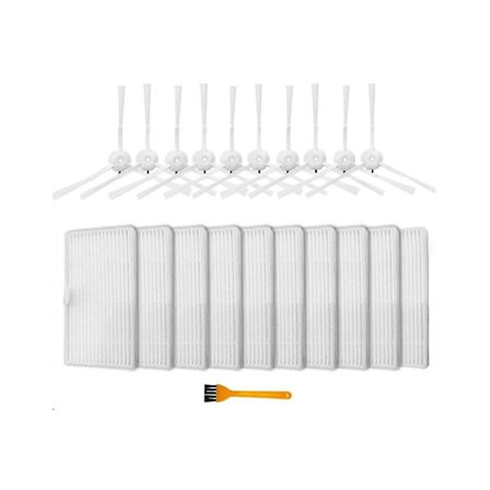 Ersättningsdelar till W2 Robotdammsugare - HEPA-filter, Sidoborste, Tillbehör