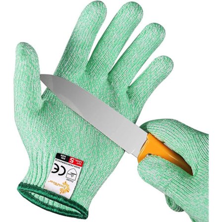 Skærebestandige handsker til børn i alderen 4-6 år, niveau 5 skærebeskyttelseshandsker fødevaregodkendt til madlavning, blegning, træskæring, 