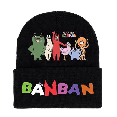 Garten Of Banban Game Print Stickad mössa med manschett Vinter Varm Skid Cap Döskalle Kepsar Vuxna Barn Unisex presenter A