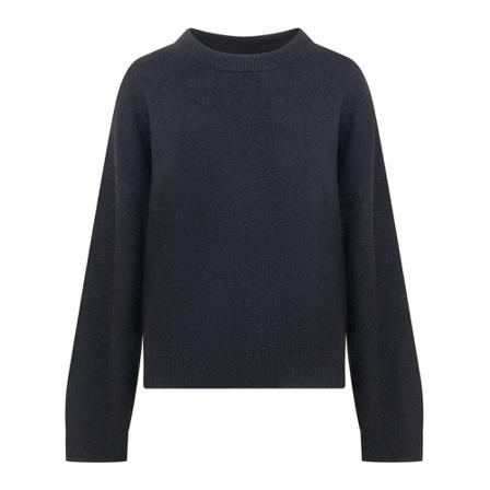 Loulou Studio Round-neck Strik Sort, Dame Striktrøjer
