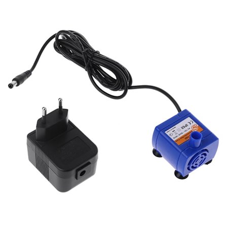 Kattfontän Pump Ultratyst Ersättningspump för Djurfontän Elektrisk Vattenpump med Lång Strömkabel Strömadaptrar