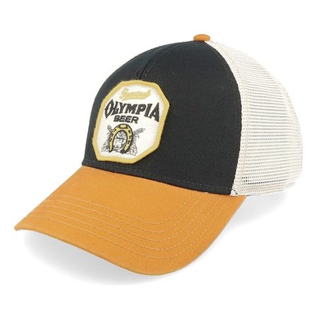 American Needle - Musta trucker Lippis - Pbc Olympia Valin Ivory/Black/lt Hazel Trucker @ Hatstore