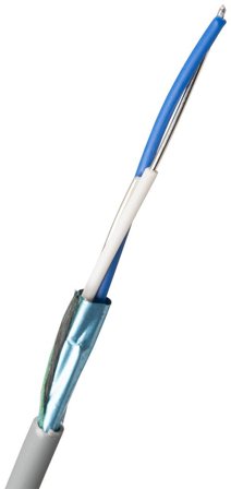 Nexans ELEQB Telekabel 2x0,8 mm, grå 500 m, bobin, Stikkontakter & kabler