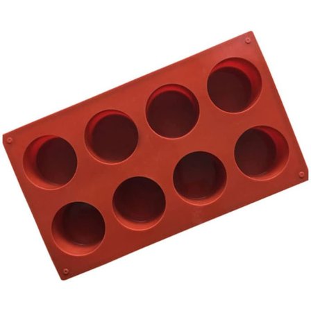 Kakebakeform 8 Hule Rund Sylinder Kolonne Silikon Håndverk Ma