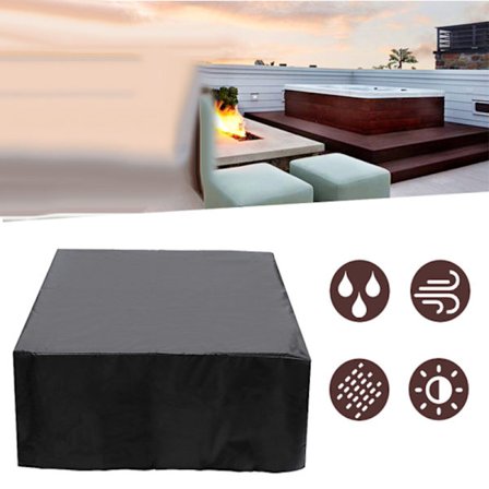 Poolskydd 200*200*85cm Fyrkantig Badtunneskydd Vattentät Utomhus Poolskyddsskydd