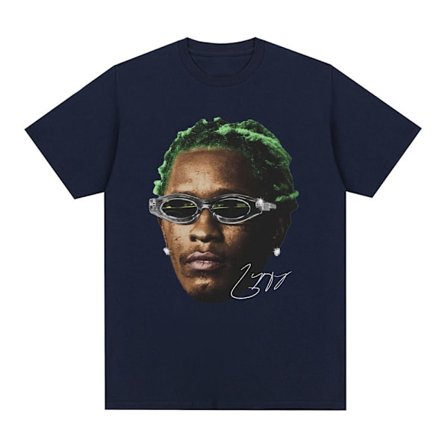 Rapper Young Thug Grafisk T-shirt Herr Dam Mode Hip Hop Vintage T-shirt