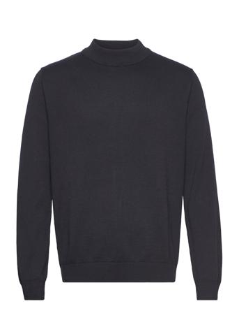 Slhrobert Ls Knit Mock Neck W Black Selected Homme