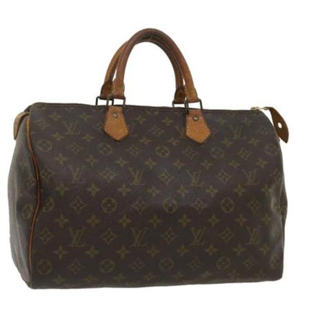 Louis Vuitton Vintage, Pre-owned Speedy 35 Monogram Handbag Bruin, Dames, Maat:ONE Size