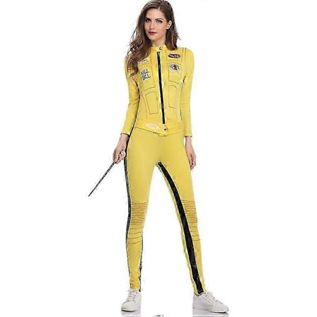 Kill Bill, Bride of Kill Bill, Gul Jumpsuit Cosplay Kostume