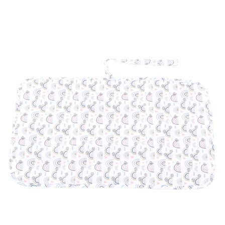 Vedenpitävä kokoontaitettava kannettava nyloninen vauvanhoitoalusta kotiin autoon ulkokäyttöön valkoiset sateenkaaret