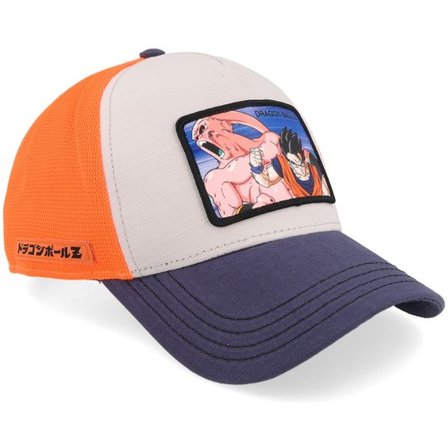 Capslab - Grå trucker Keps - Dragon Ball Z Premium Burgundy/Grey/Blue A-Frame Trucker @ Hatstore