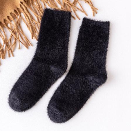 Vintervarma Fluffiga Sängstrumpor För Kvinnor, Mjuk Elastisk Coral Velvet