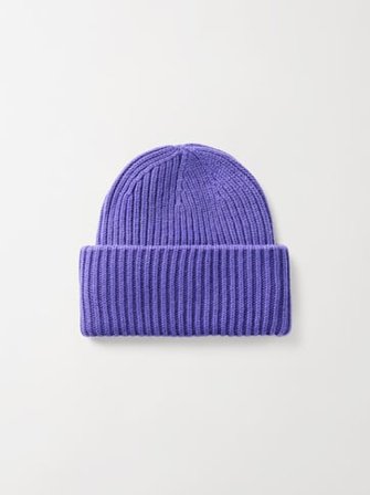 Soft Goat - Ribbed Beanie - Kashmirmössa - One Size - Purple