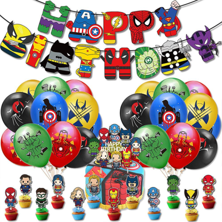 Superhelt festutstyr Dekorasjoner Spider-man Iron Man Kaptein