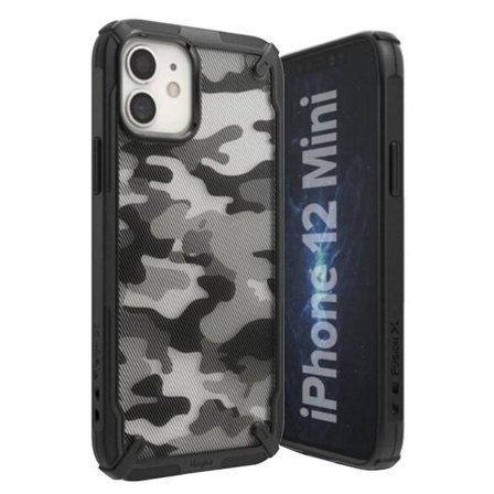 Ringke FUSION X DESIGN - iPhone 12 mini - Kamouflage Svart