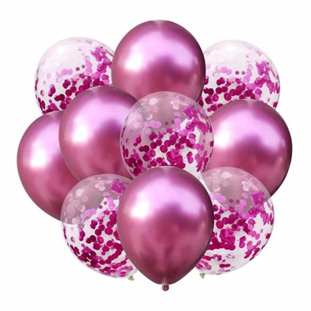 10-pack balloner pink metalliske konfetti balloner fødselsdag