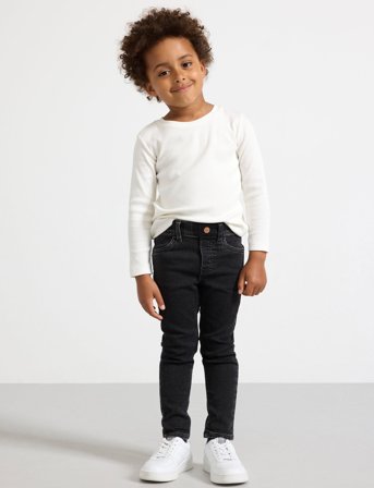 Lindex Trousers Denim Sam Black - Black - 92