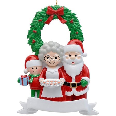 Perhe 3:n Personoidut Joulukoristeet Joulupukki ja Rouva Clau
