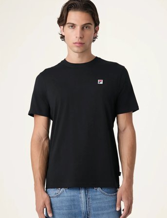 FILA Biella Regular Short Sleeve T-Shirt - Black - M