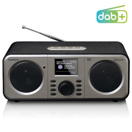 Stereo DAB+ FM-radio med Bluetooth Black