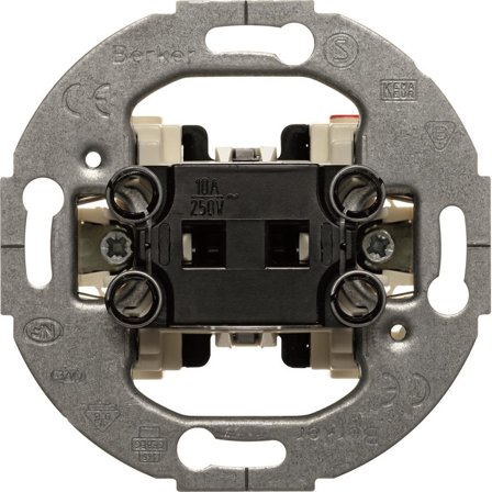 Hager 503601 Tryckknapp trapp/1-pol, rund, Strömbrytare & vägguttag