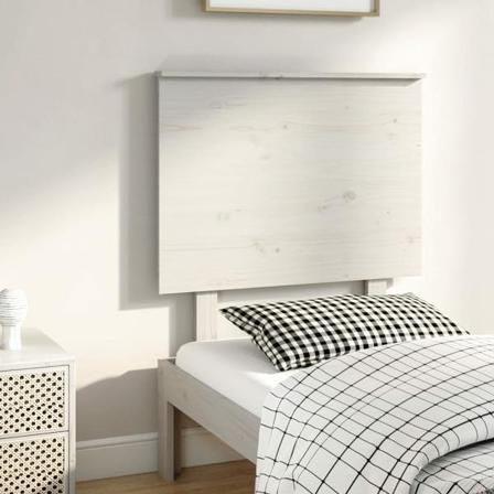 Vidaxl Sänggavel Vit 79x6x82,5 Cm Massiv Furu Vit